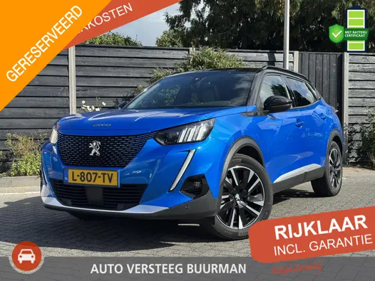 Peugeot e-2008 GT Pack 50 kWh 136PK Automaat Inclusief batterijtest, Navigatie, Achteruitrijcamera, Keyless, Panoramadak, Alcantara, Stoelverwarming